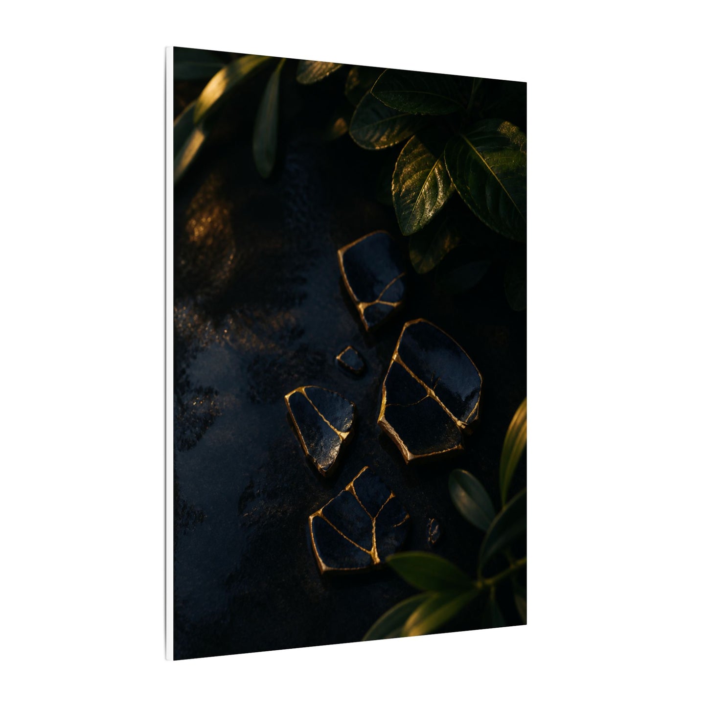 Summer Broken Pottery Moody Minimal Canvas Art | Atmospheric Decor