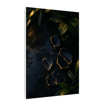 Summer Broken Pottery Moody Minimal Canvas Art | Atmospheric Decor