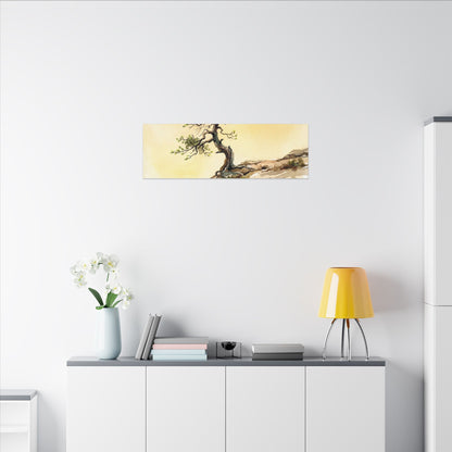 Golden Hour Pine Tree Canvas Art - Japandi Fukinsei