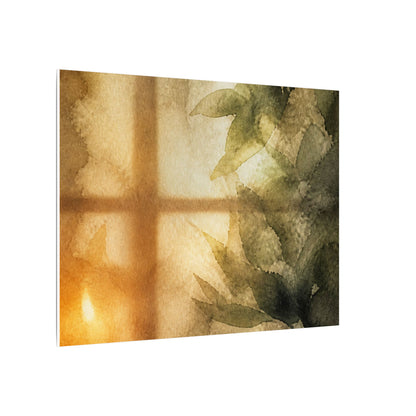 Cozy Shoji Screen Canvas Art - Watercolor Japandi