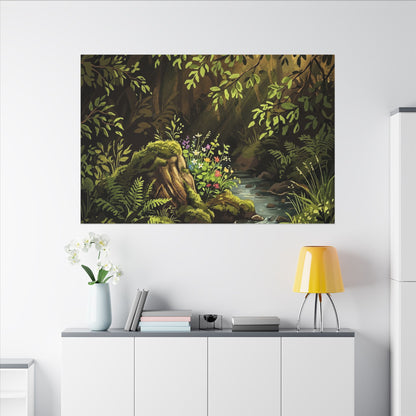 Tea Ceremony Spring Canvas Art | Kintsugi Philosophical Design