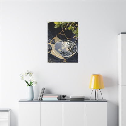Water Ripple Spring Canvas Art | Kintsugi Beautiful Design