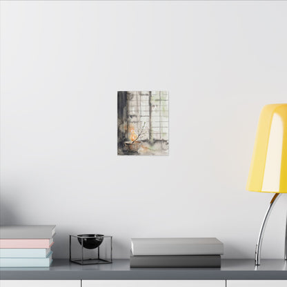 Shoji Screen Canvas Art | Spring Japandi Watercolor Art