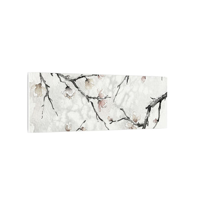 Cherry Blossom Canvas Art | Winter Japandi Watercolor Art