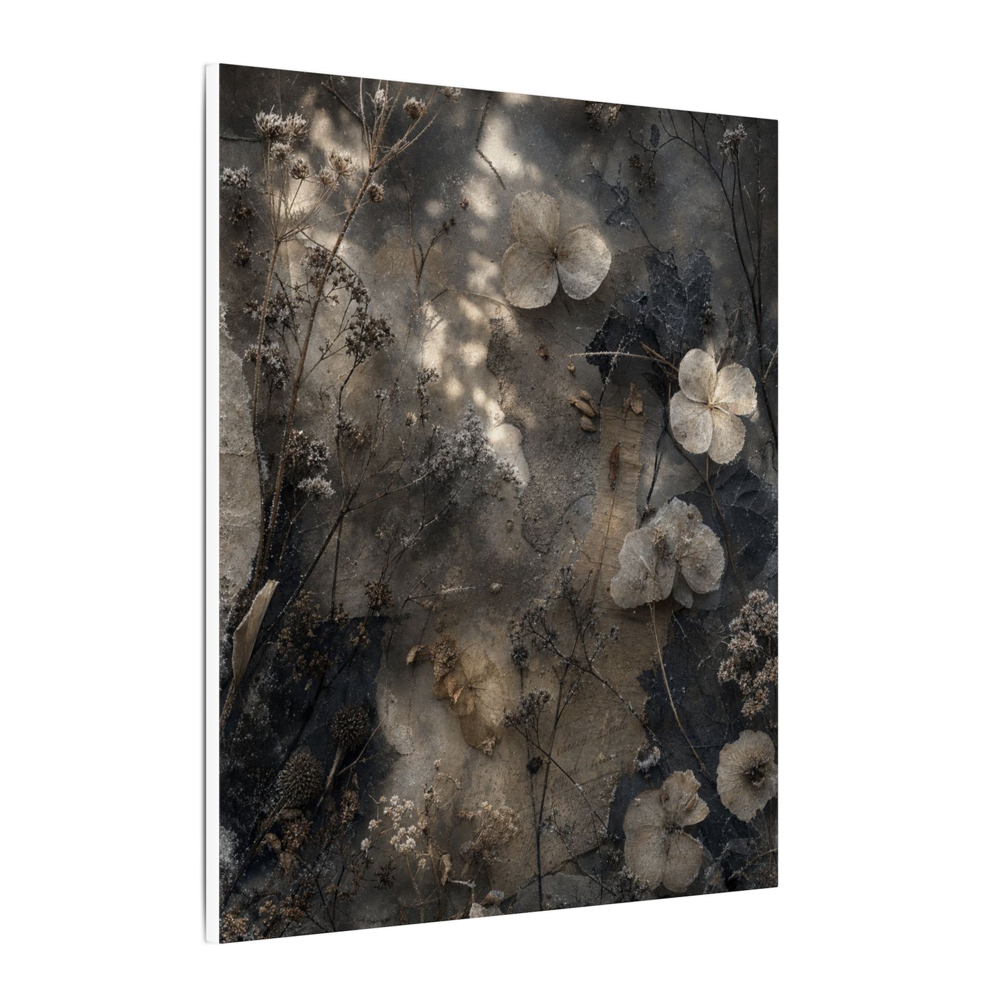 Winter Dried Flowers Texture Canvas Art | Elegant Decor