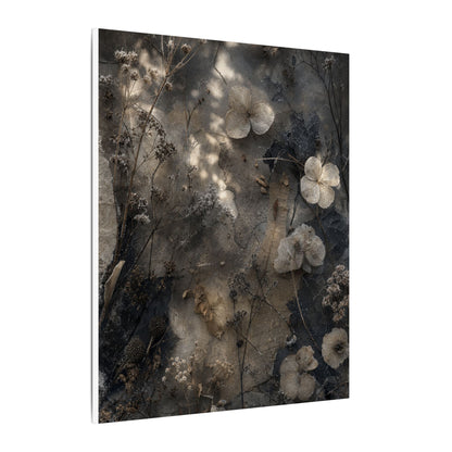Winter Dried Flowers Texture Canvas Art | Elegant Decor