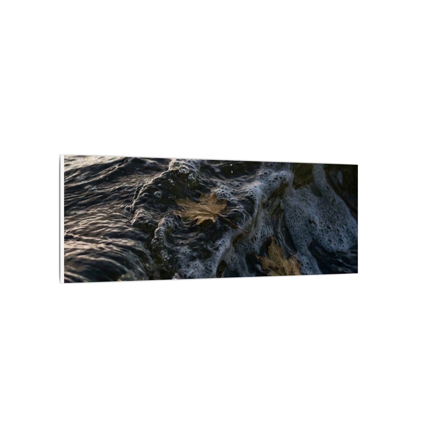 Dark Japandi Ocean Wave in Dawn | Moody Minimal Canvas Art