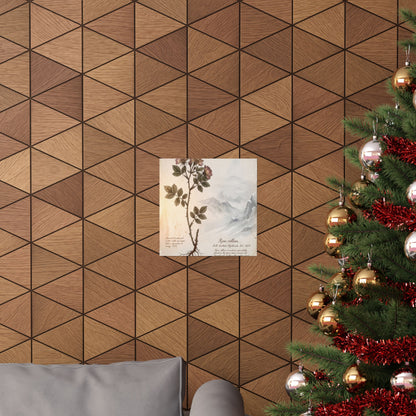 Winter Mountain Mist Herbarium Wall Art Print | Rustic Decor