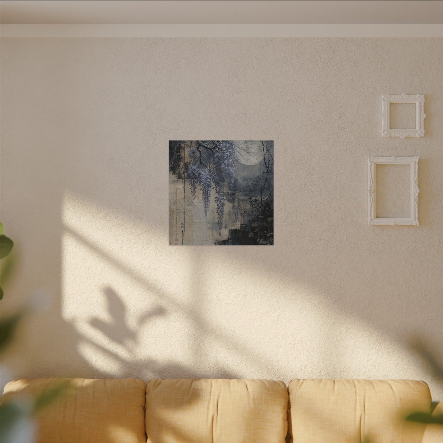 Winter Wisteria Texture Canvas Art | Elegant Decor