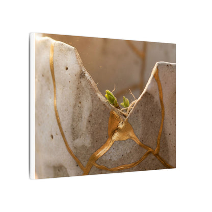 Golden Hour Broken Pottery Canvas Art - Japandi Kanso