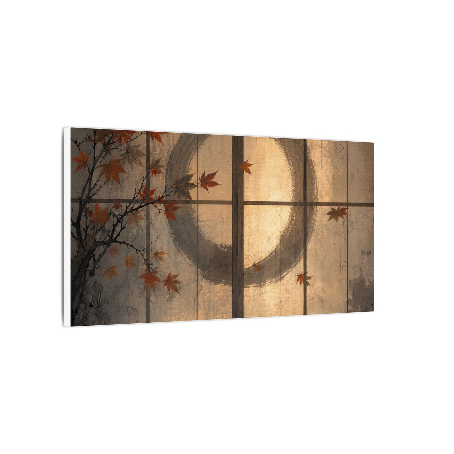Shoji Screen Texture Canvas Art | Earthy Japandi Art