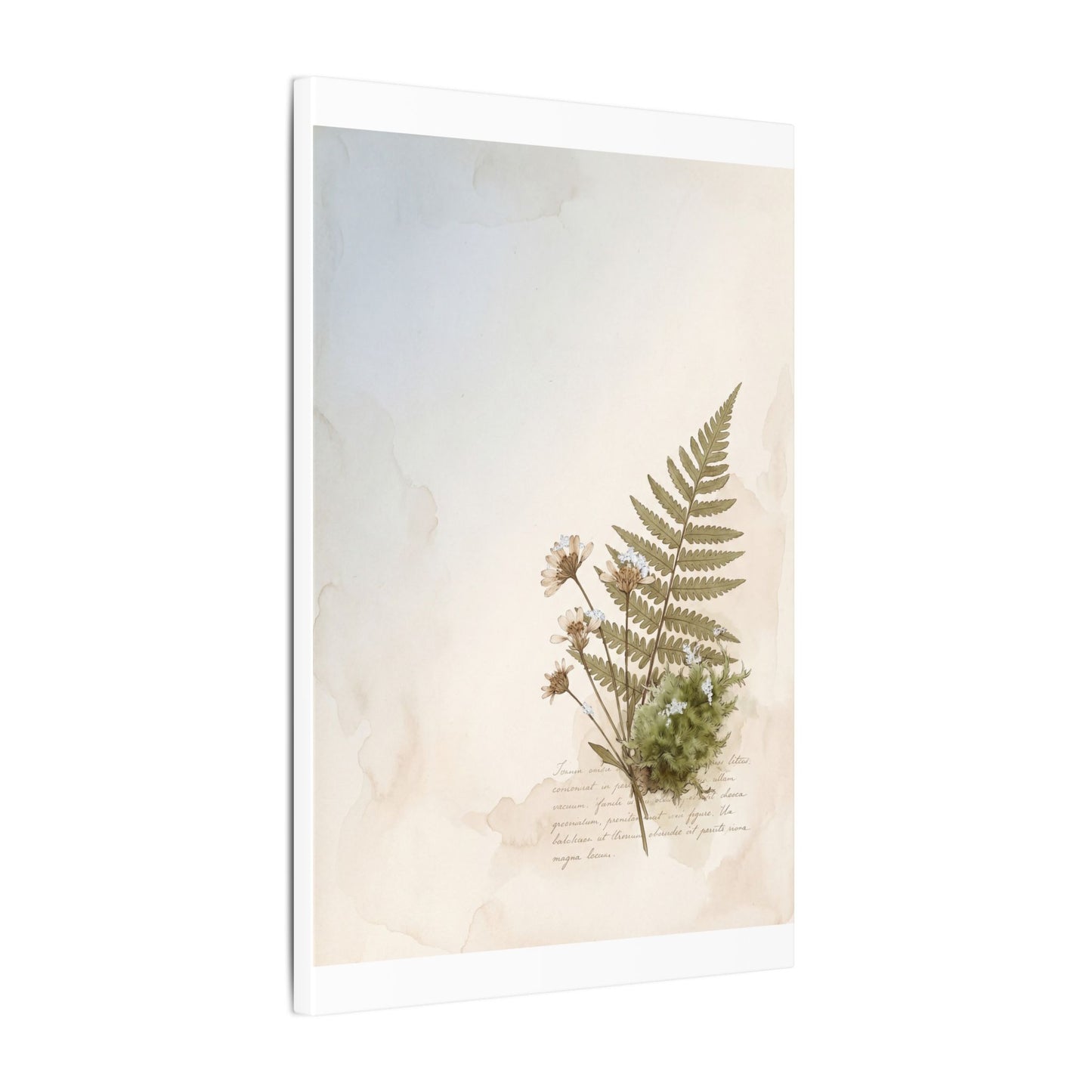 Winter Moss Close Up Herbarium Canvas Art | Enchanting Decor
