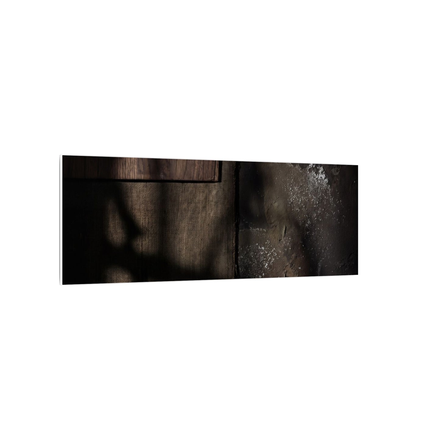 Dark Japandi Shadow Play in Candlelight | Dark Texture Canvas Art