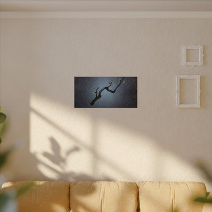 Ink Brushstroke Canvas Art | Spring Dark Japandi Moody Minimal Art