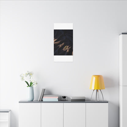 Silk Drape Shadow Zen Canvas Art | Luxurious Dark Japandi Art