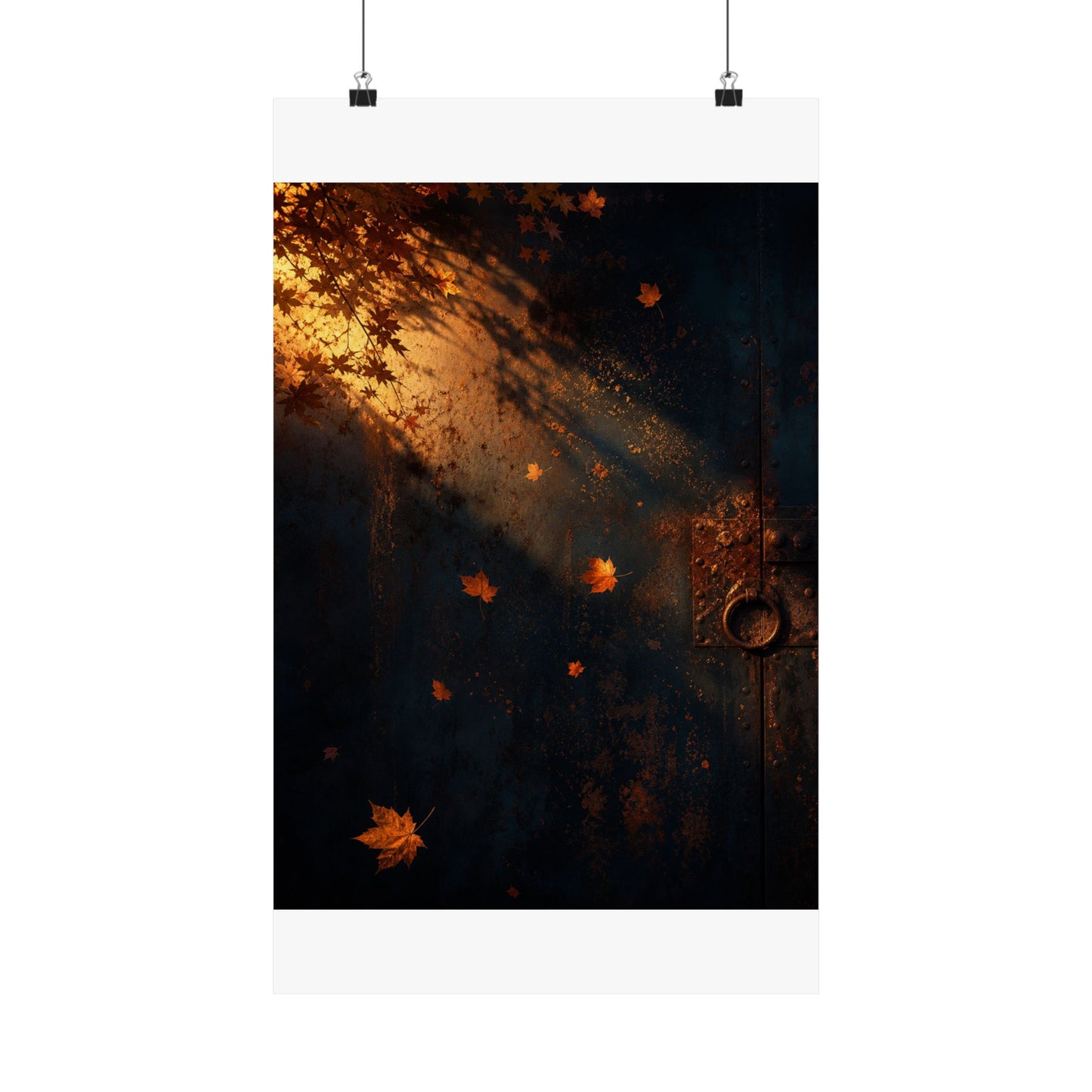 Rust Patina Wall Art Print | Autumn Dark Japandi Shadow Zen Art