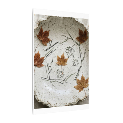 Ceramic Bowl Autumn Canvas Art | Japandi Elegant Design