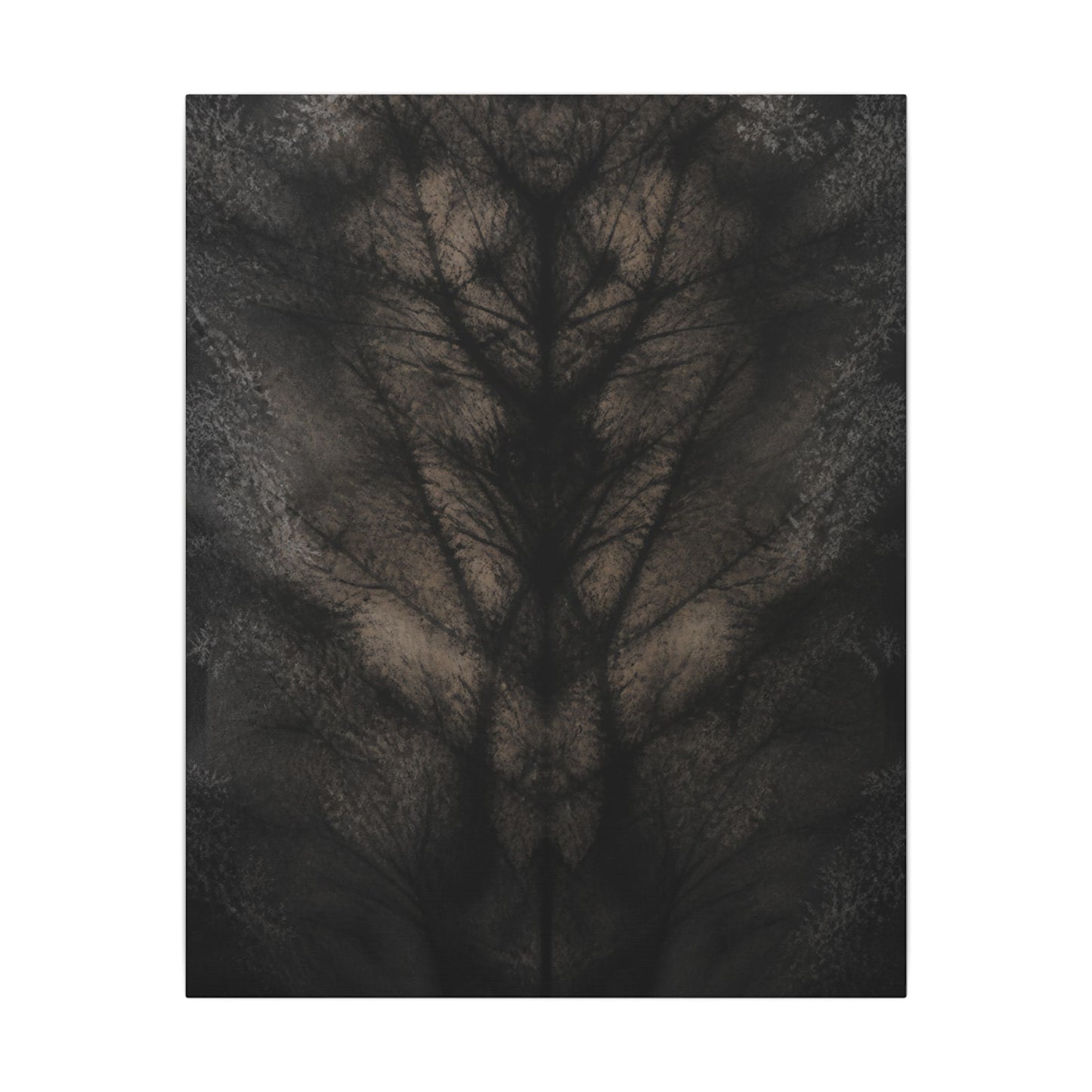 Seijaku Shadow Play Canvas Art - Dark Japandi Charcoal Ink