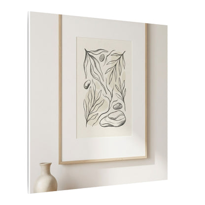 Japandi Charcoal Canvas Art