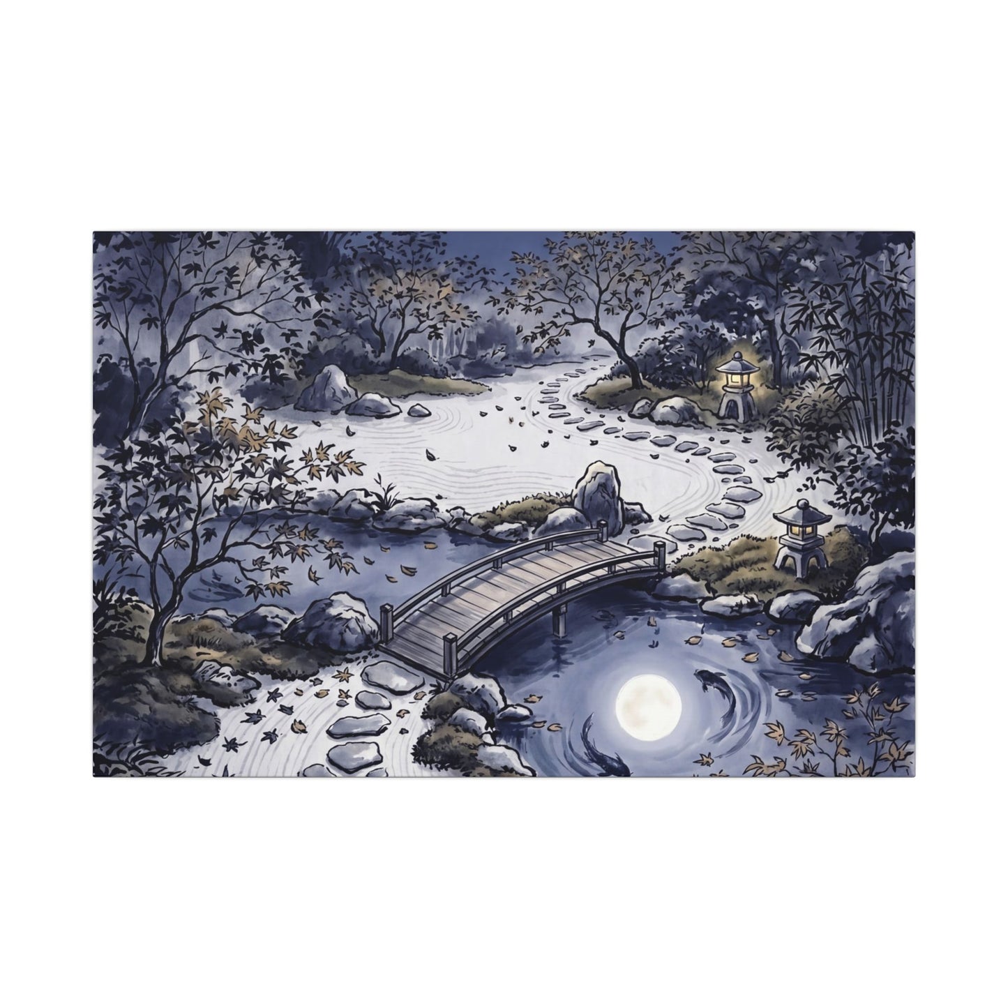 Torii Gate Enso Canvas Art | Contemplative Zen Art