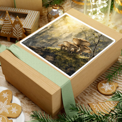 Golden Hour Wild Mushrooms Sticker - Japandi Ma