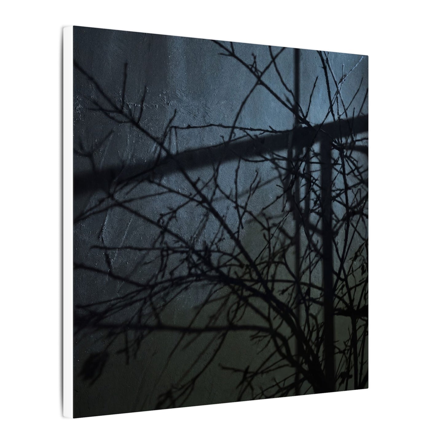 Moonlight Shadow Play Canvas Art - Dark Japandi Shibui