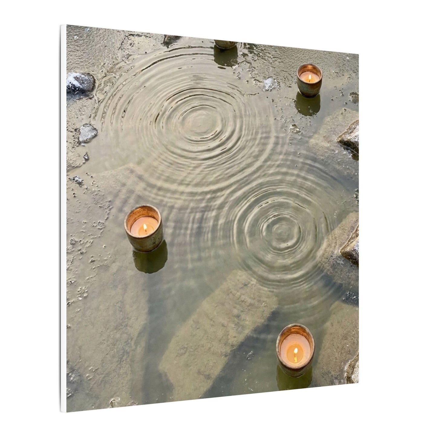 Water Ripple Canvas Art | Winter Japandi Japanese Pattern Art