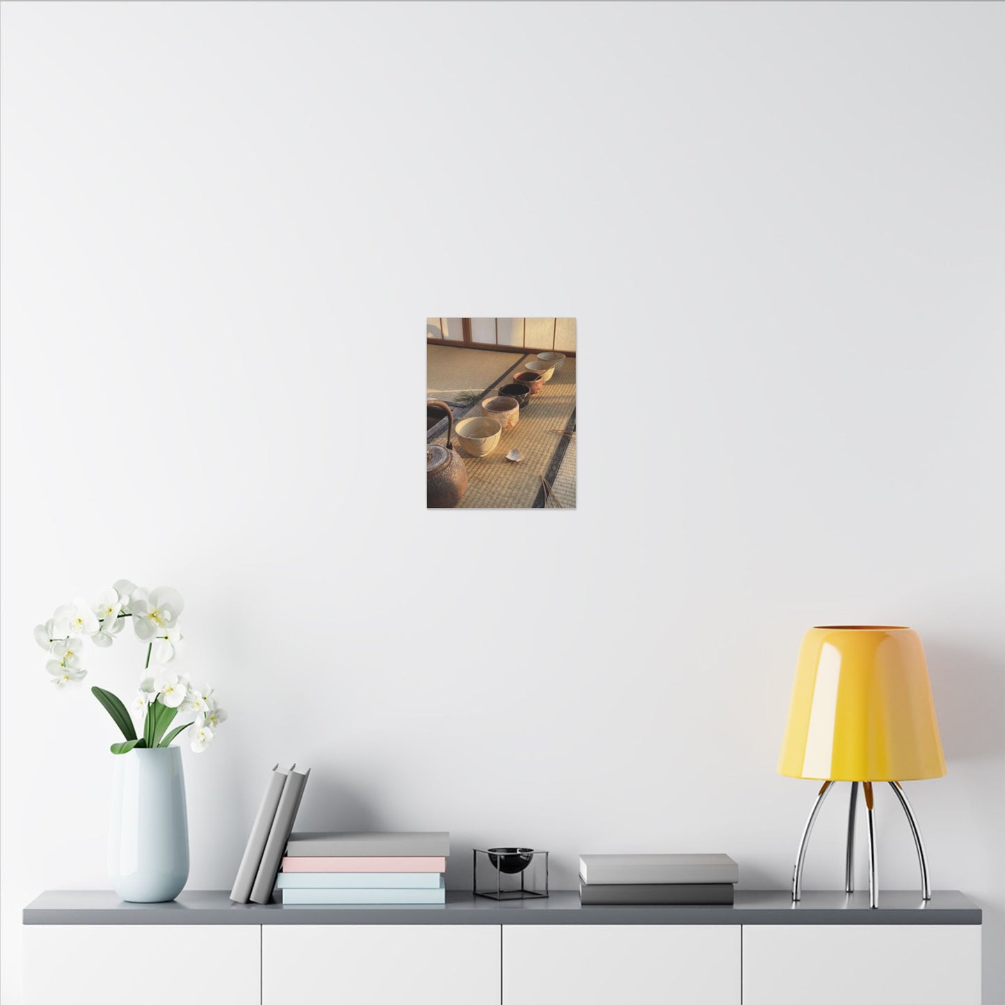 Kintsugi Tea Ceremony in Golden Hour | Gold Repair Canvas Art
