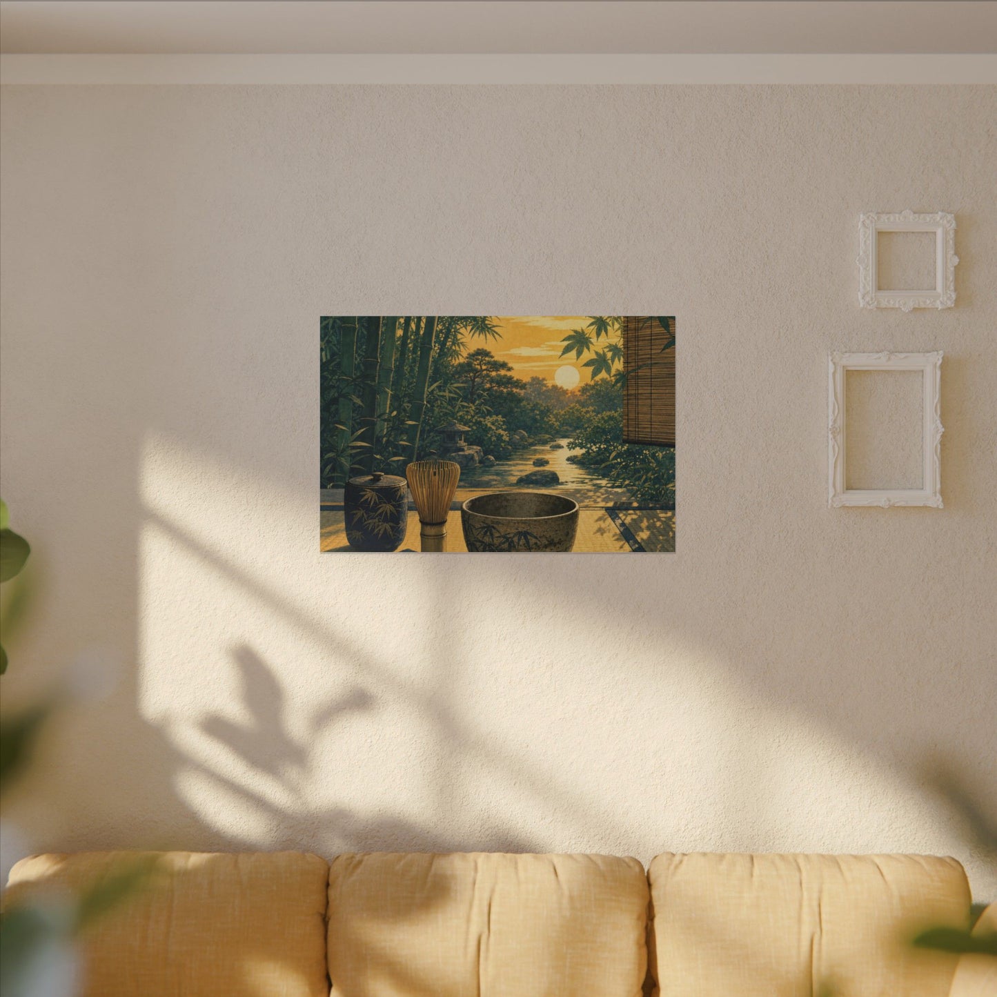 Ma Tea Ceremony Canvas Art - Zen Ukiyo E Inspired