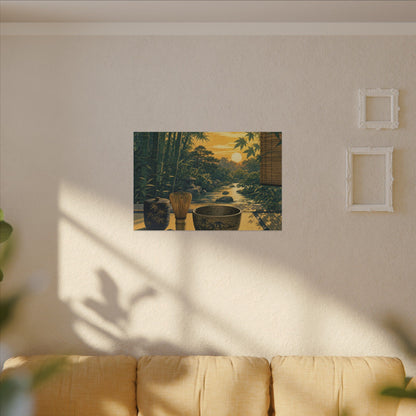 Ma Tea Ceremony Canvas Art - Zen Ukiyo E Inspired
