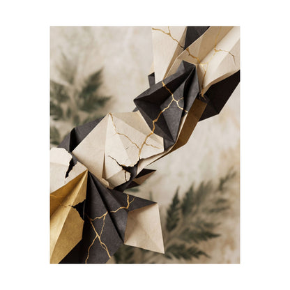 Kintsugi Paper Fold in Overcast | Broken Beauty Wall Art Print