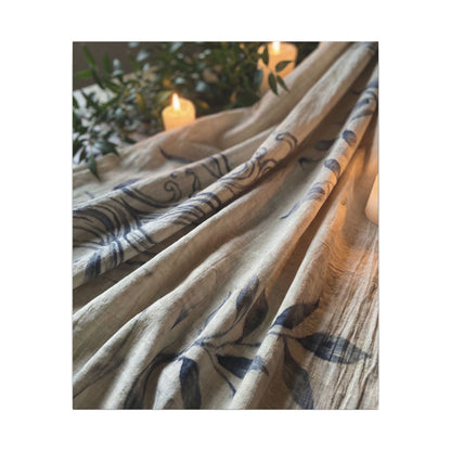 Fukinsei Silk Drape Canvas Art - Japandi Japanese Pattern