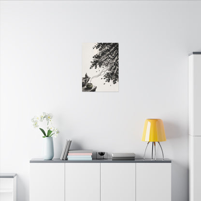 Serene Incense Smoke Canvas Art - Ukiyo E Inspired Zen