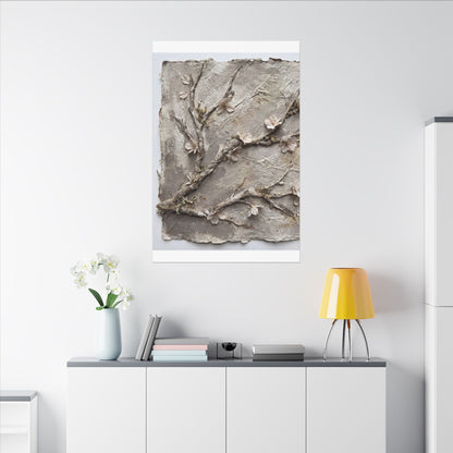 Summer Cherry Blossom Texture Canvas Art | Earthy Decor