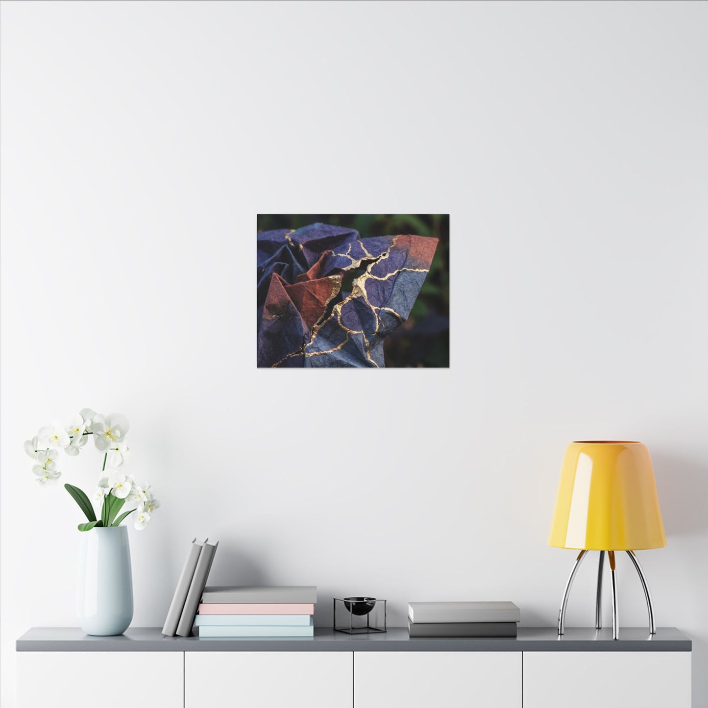 Philosophical Paper Fold Canvas Art - Gold Vein Kintsugi