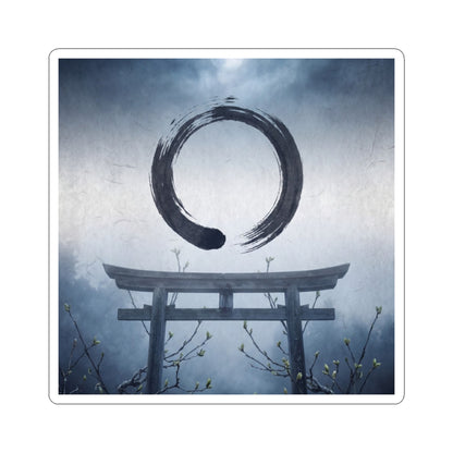 Zen Torii Gate in Moonlight | Enso Sticker