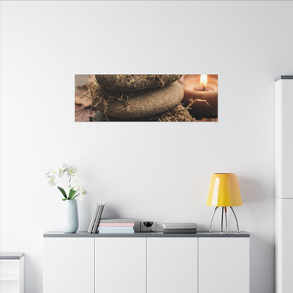 River Stones Canvas Art | Autumn Japandi Texture Art