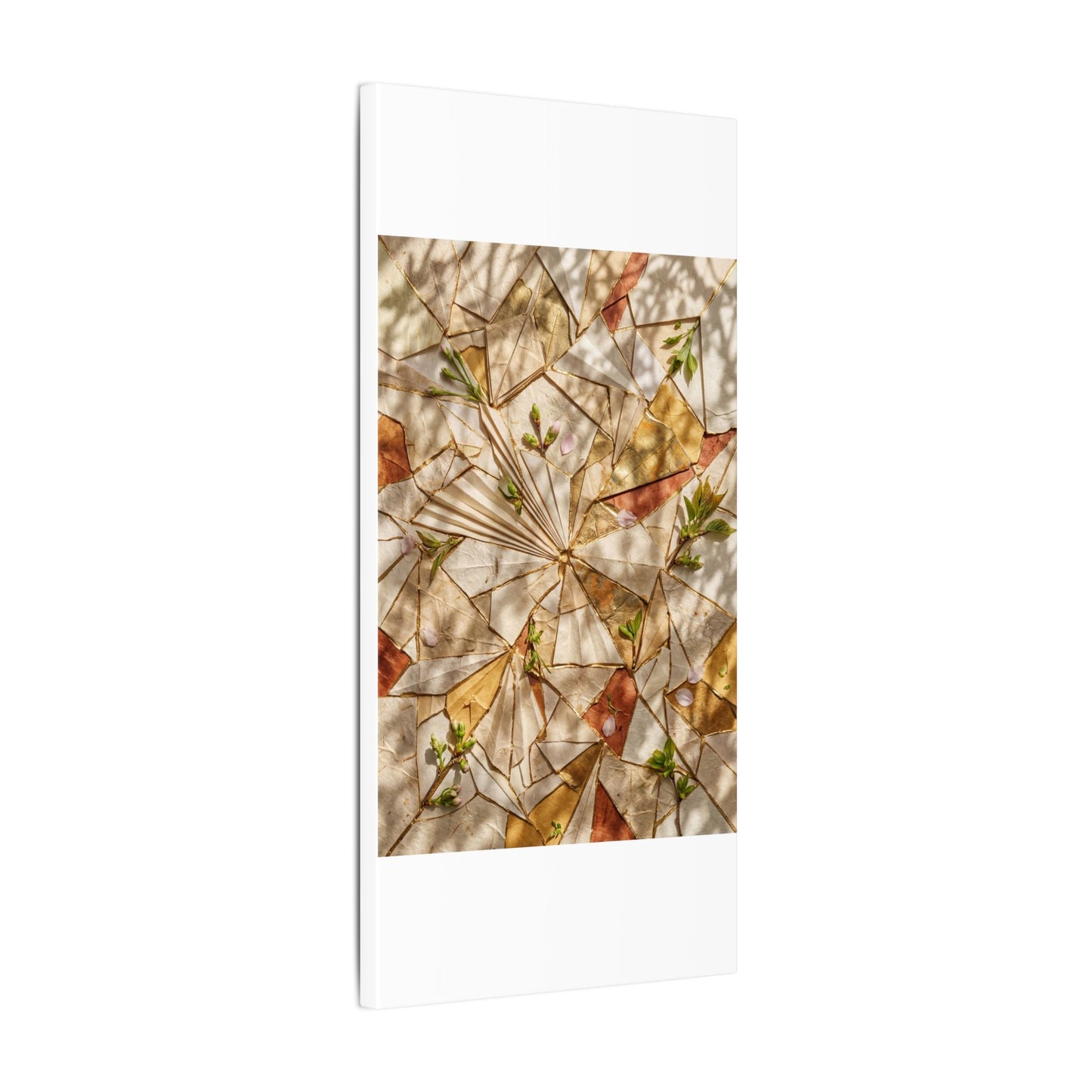 Resilient Paper Fold Canvas Art - Gold Repair Kintsugi