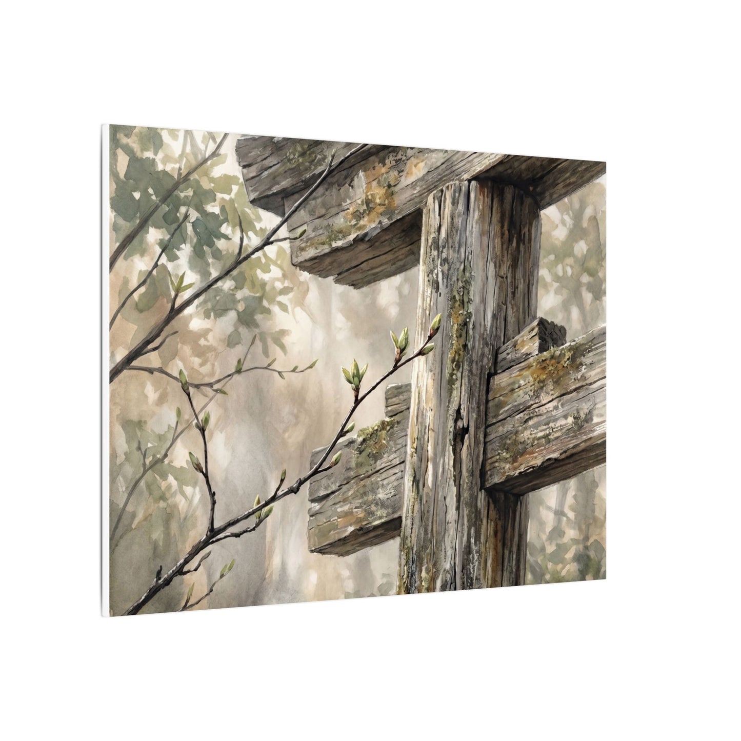 Torii Gate Spring Canvas Art | Japandi Neutral Design