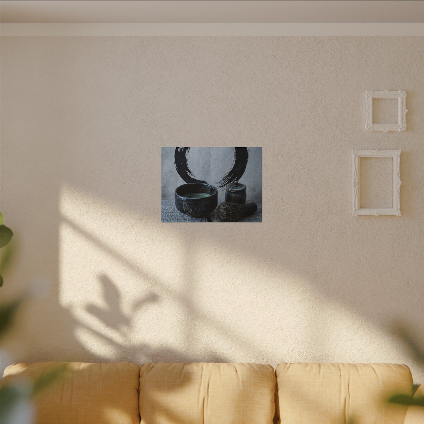 Tea Ceremony Canvas Art | Winter Zen Enso Art