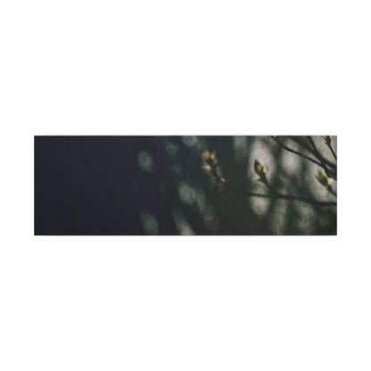 Dark Japandi Shoji Screen in Dappled | Moody Minimal Canvas Art