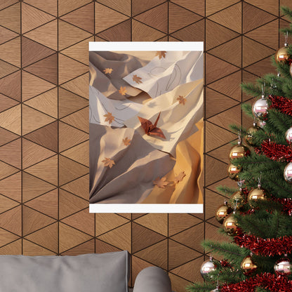 Paper Fold Wall Art Print | Autumn Japandi Minimal Line Art