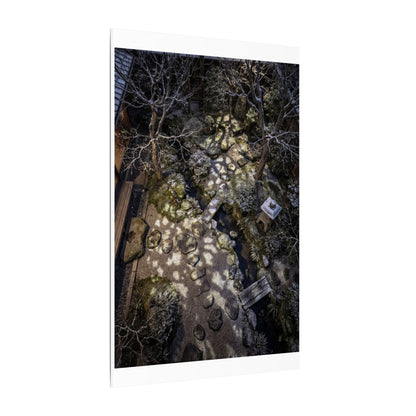 Moonlit Garden Japanese Pattern Canvas Art | Elegant Japandi Art