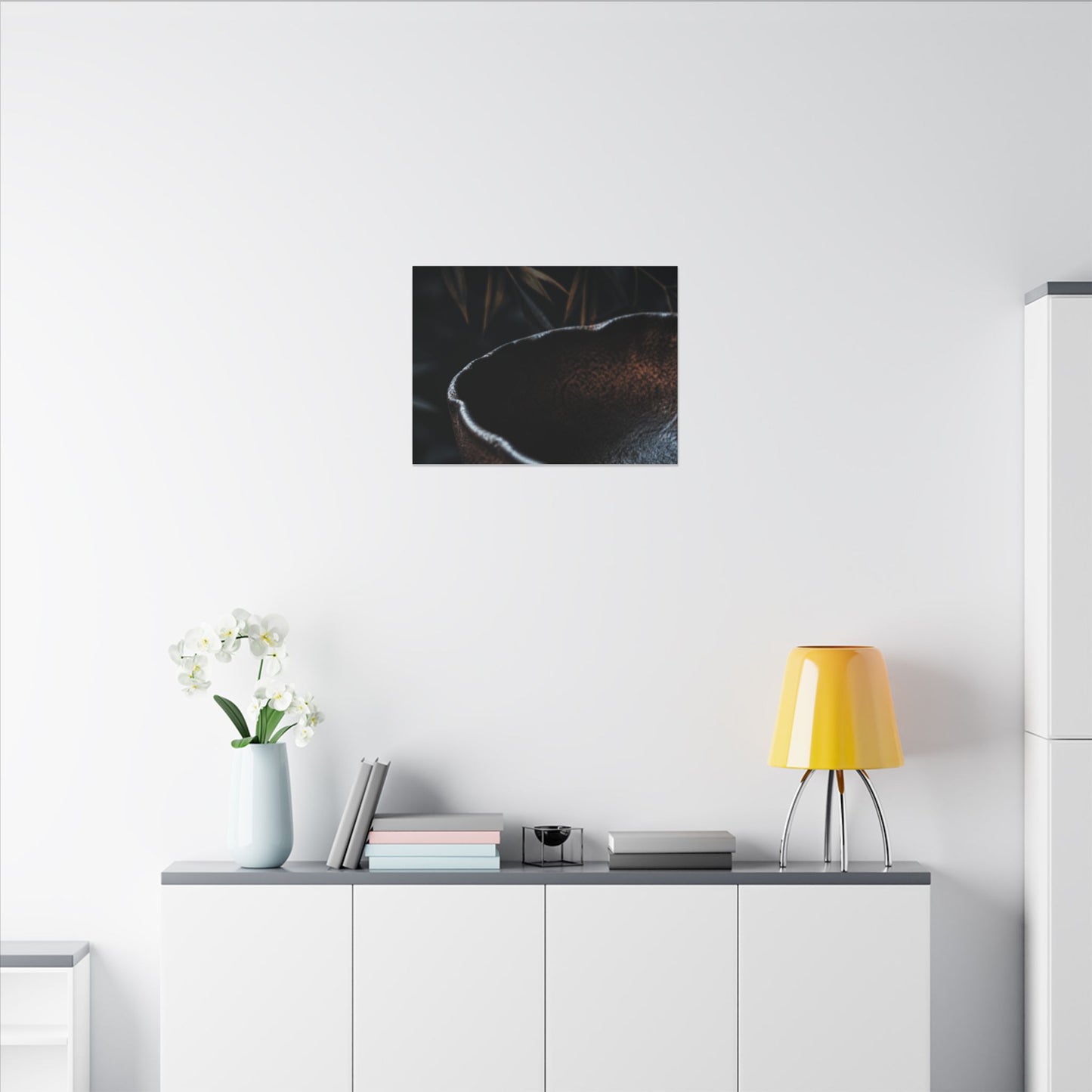 Luxurious Ceramic Bowl Canvas Art - Shadow Zen Dark Japandi