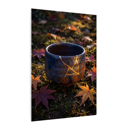 Kanso Moonlit Garden Canvas Art - Kintsugi Gold Repair