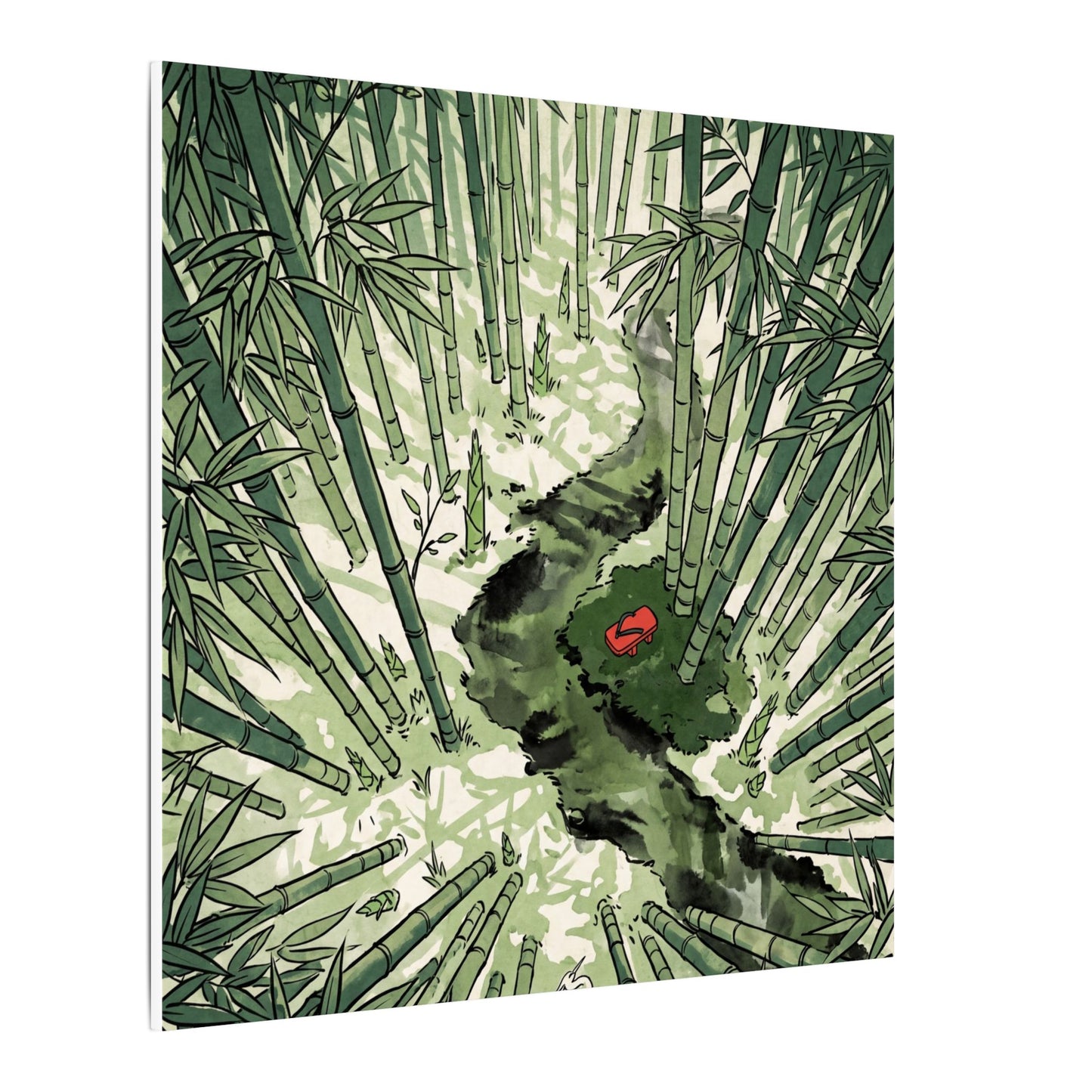 Peaceful Bamboo Grove Canvas Art - Ukiyo E Inspired Zen