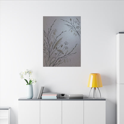 Spring Dried Flowers Japanese Pattern Canvas Art | Cozy Decor