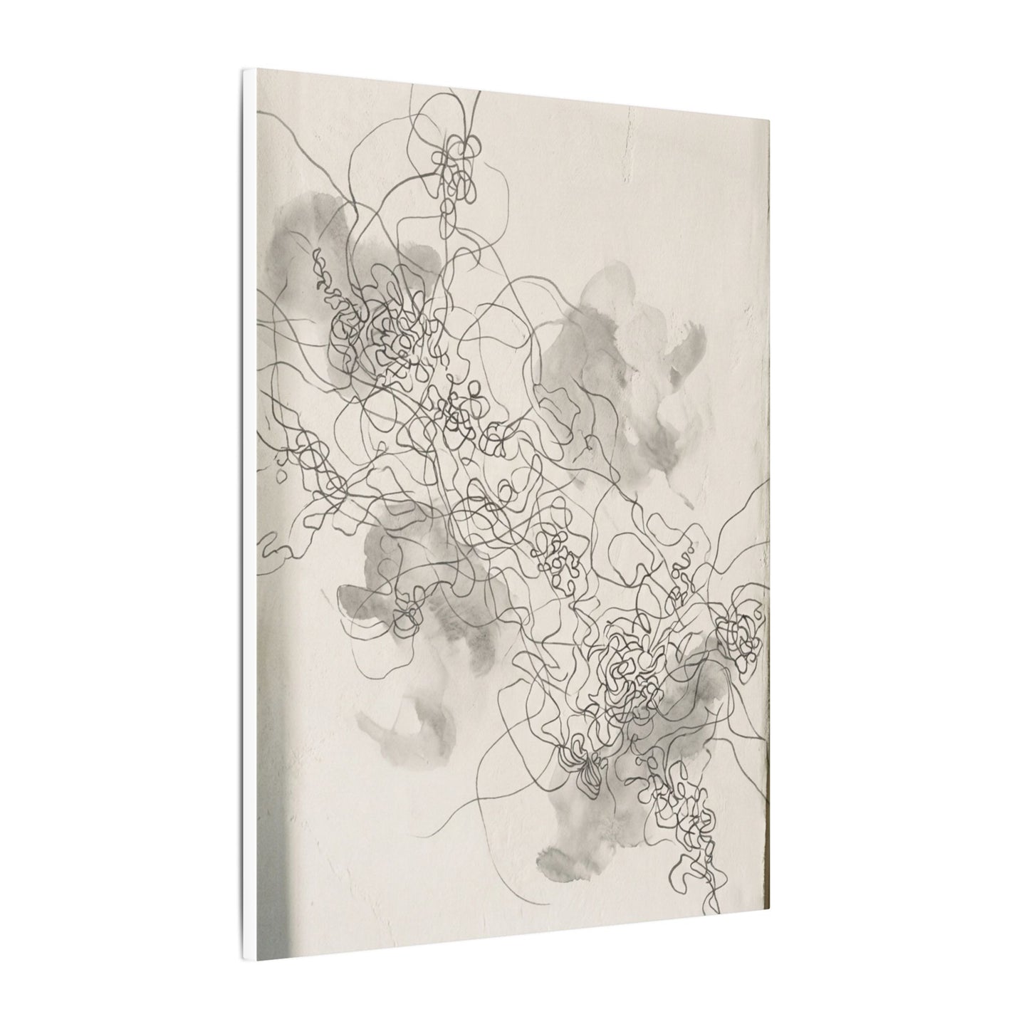 Shadow Play Spring Canvas Art | Dark Japandi Sophisticated Design
