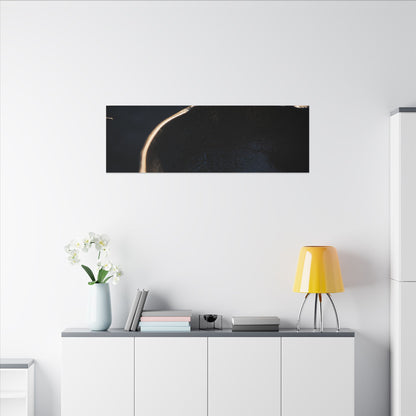 Ma Ceramic Bowl Canvas Art - Dark Japandi Shadow Zen