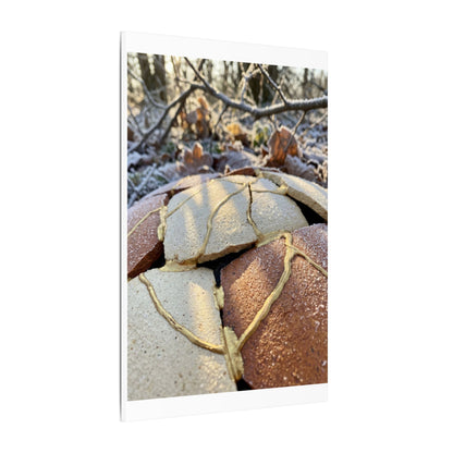 Broken Pottery Crackle Gold Canvas Art | Healing Kintsugi Art